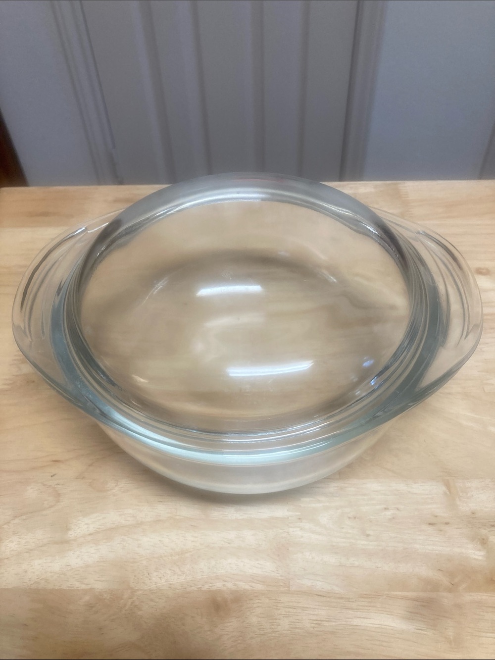 Vintage PYREX Clear Glass 1 Qt Covered Casserole Dish 022 with 682-C Lid